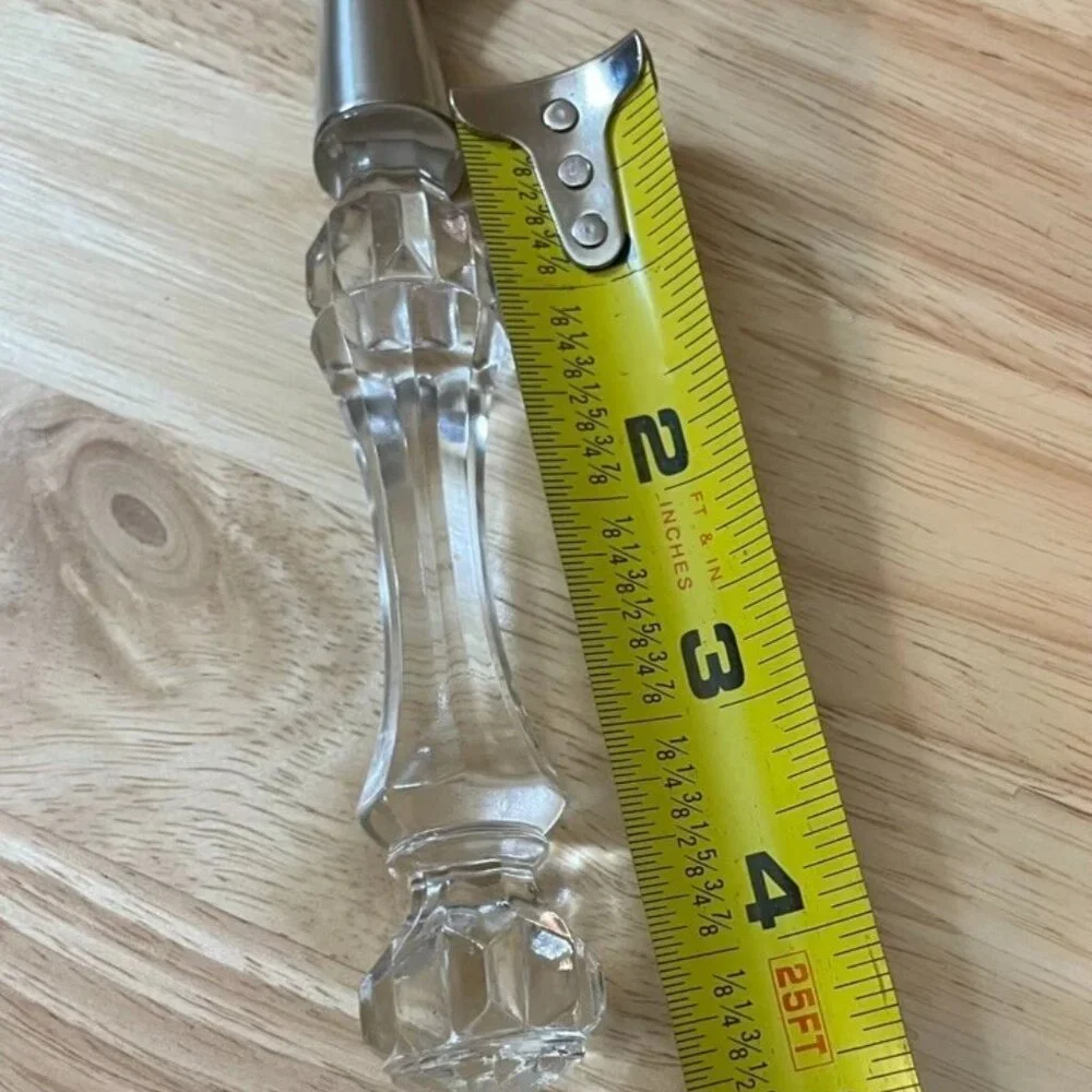 Vintage Fostoria Cake Knife Crystal Handle Stainless Steel 13.5”